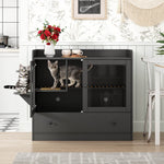 Large Cat Litter Box Furniture Hidden-180099