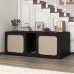 Cat Litter Box Enclosure for 2 Cats with Cat Scratching Posts -180153