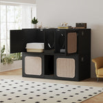 Cat Litter Box Enclosure for 2 Cats with Cat Scratching Posts -180153