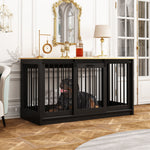 Extra Large Dog Crate Furniture, 55" with Sliding Doors -150199
