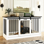Extra Large Dog Crate Furniture, 55" with Sliding Doors -150199