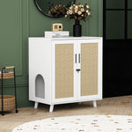 Cat Litter Box Enclosure with Sisal Covered Doors 112