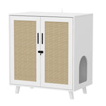 Cat Litter Box Enclosure with Sisal Covered Doors 112