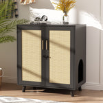 Cat Litter Box Enclosure with Sisal Covered Doors 112