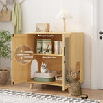 Cat Litter Box Enclosure with Sisal Covered Doors 112
