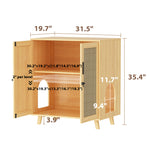 Cat Litter Box Enclosure with Sisal Covered Doors 112