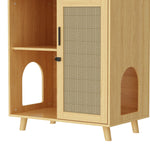 Cat Litter Box Enclosure with Sisal Covered Doors 112