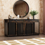 Dog Crate Furniture 72" Rustic Brown-150160-09