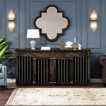 Dog Crate Furniture 72" Rustic Brown-150160-09