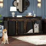 Dog Crate Furniture 72" Rustic Brown-150160-09