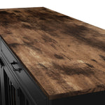 Large Dog Crate Furniture 72.5" Rustic Brown-150160-13