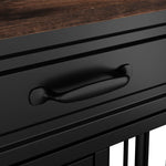 Large Dog Crate Furniture 72.5" Rustic Brown-150160-13