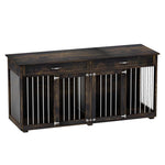 Dog Crate Furniture 72" Rustic Brown-150160-09