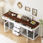 Large Dog Crate Furniture with 8 Drawers-150167