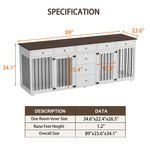 Large Dog Crate Furniture with 8 Drawers-150167
