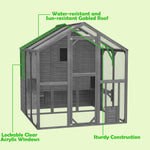 Large Wooden Outdoor Cat House Cage Walk in Cat Catio-150212