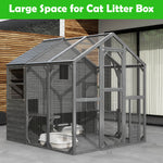 Large Wooden Outdoor Cat House Cage Walk in Cat Catio-150212