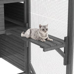 Large Wooden Outdoor Cat House Cage Walk in Cat Catio-150212