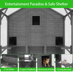 Large Wooden Outdoor Cat House Cage Walk in Cat Catio-150212