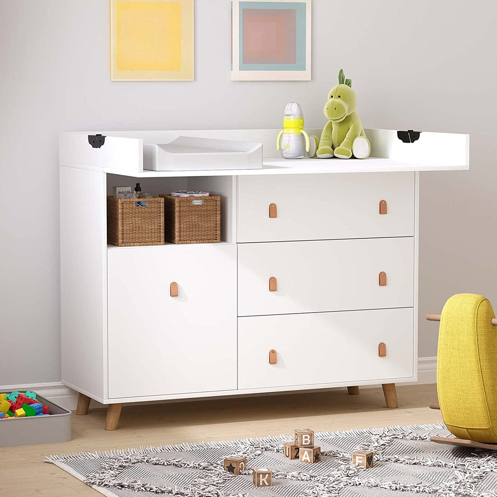 45 Inch Baby Changing Table Dresser, 2 in 1 Convertible Nursery Dresser