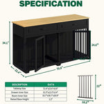 Large Dog Crate Furniture 72.4"-160