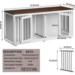 Large Dog Crate Furniture with Tray-150145