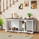 Dog Crate Furniture with Double Room 63 Inch-150145-01