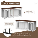 Dog Crate Furniture with Double Room 63 Inch-150145-01