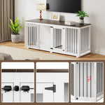 Dog Crate Furniture with Double Room 63 Inch-150145-01