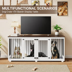 Dog Crate Furniture with Double Room 63 Inch-150145-01