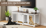 Dog Crate Furniture with Double Room 63 Inch-150145-01