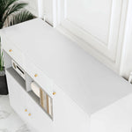 Large Cat Litter Box Enclosure Furniture with Drawers,Shelves White -180087