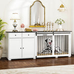 Large Dog Crate Funiture with Drawers, 78.7" TV Stand -150197