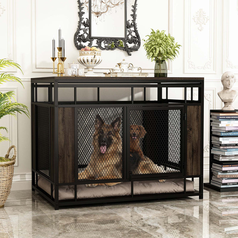 39" Metal Dog Kennel House for XL Large Medium Breed Dogs-150202