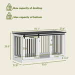 Extra Large Dog Crate Furniture, 55" with Sliding Doors -150199