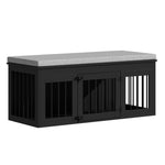 Dog Crate Furniture 47.2" Dog Kennel End of Bed Bench Ottoman with Cushion-150214