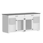 Dog Crate Funiture with Storage 72.4" Dog Kennel Table -150198