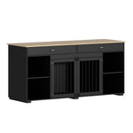 Dog Crate Funiture with Storage 72.4" Dog Kennel Table -150198