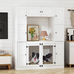 Large Dog Crate Furniture 78.7" Tall Dog Kennel House with Shelves-150208