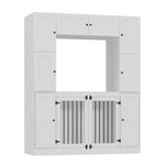 Large Dog Crate Furniture 78.7" Tall Dog Kennel House with Shelves-150208