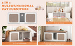 Cat Litter Box Enclosure for 2 Cats with Cat Scratching Posts -180153
