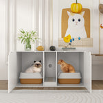Large Cat Litter Box Enclosure for 2 Cat