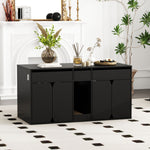Cat Litter Box Enclosure with Drawers-180125