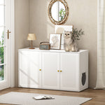 Large Cat Litter Box Enclosure with 4 Shelves Shoe Cabinet 180127