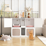 Cat Litter Box Enclosure for 2 Cats with Cat Scratching Posts -180153