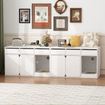 Large Cat Litter Box Enclosure with Drawers 43.3 Inch -180126