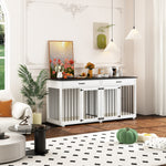 72" Dog Kennel with Drawers & Divider-150160-17DY