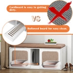 Cat Litter Box Enclosure for 2 Cats with Cat Scratching Posts -180153