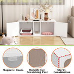 Cat Litter Box Enclosure for 2 Cats with Cat Scratching Posts -180153