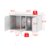 Large Cat Litter Box Enclosure for 2 Cat